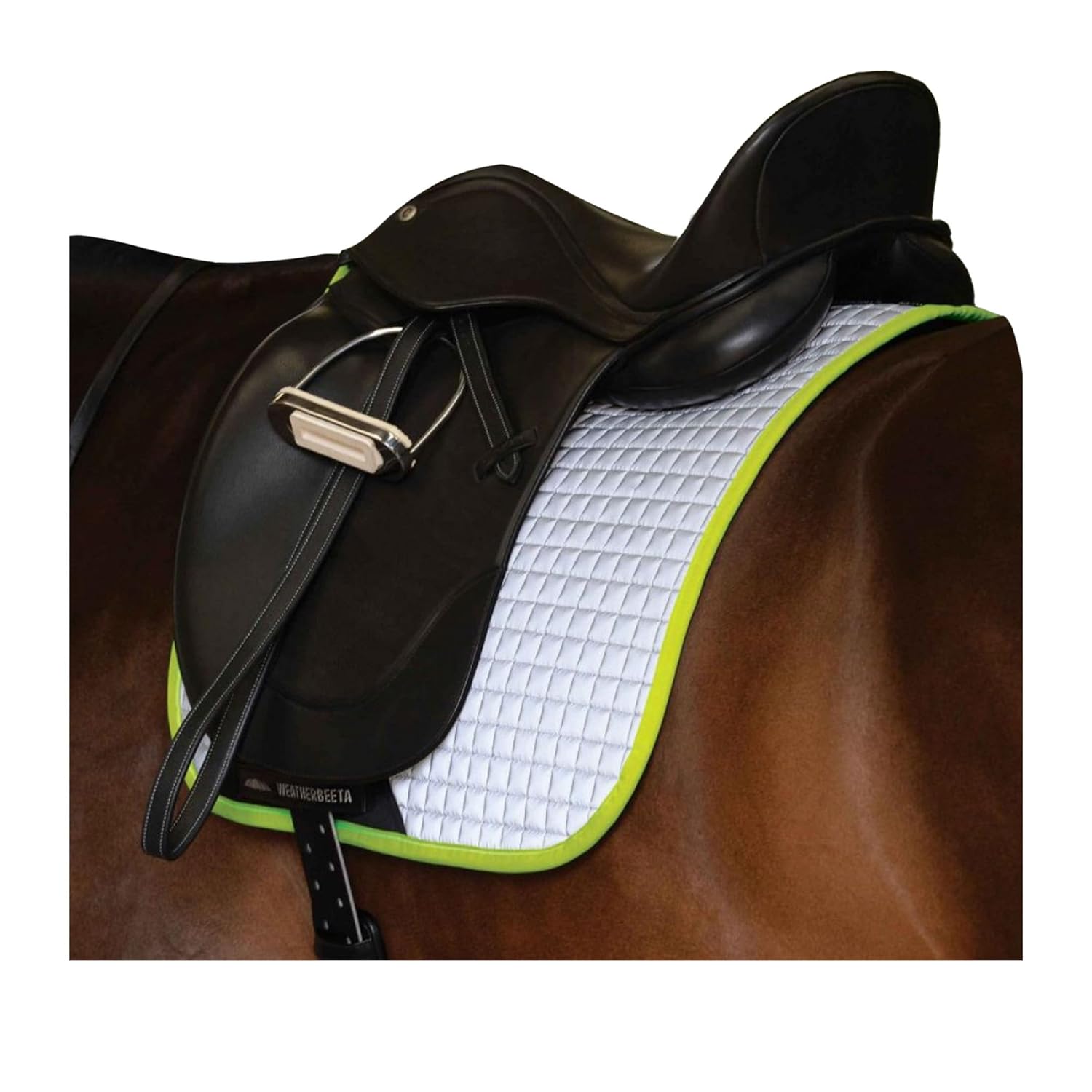 Reflective Dressage Saddle Pad Full Silver Pink Safety