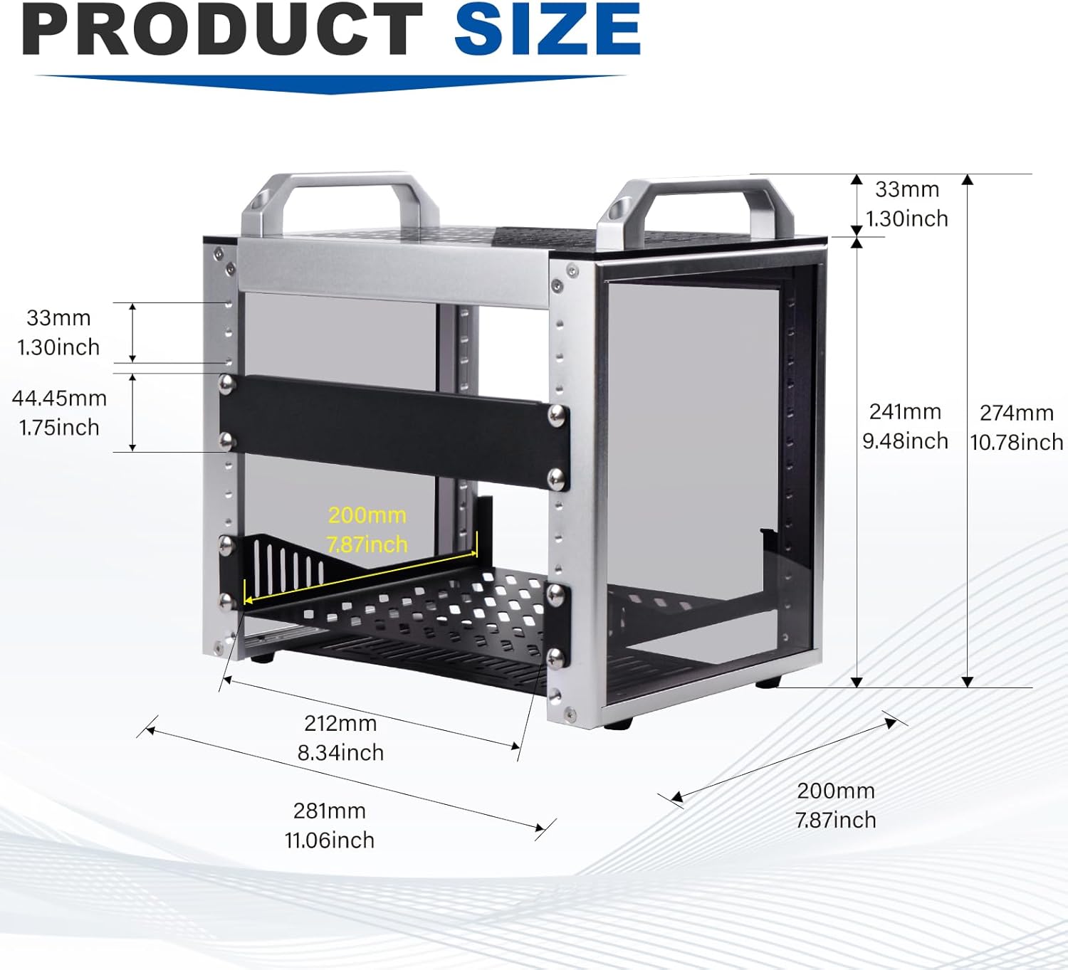 10in 4U Mini Server Rack Cabinet Desktop AV NAS