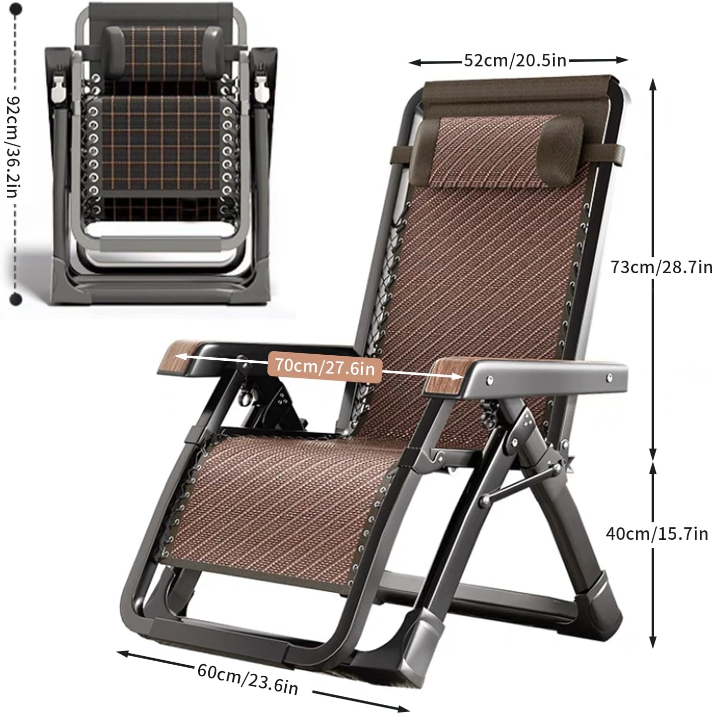 Oversized Zero Gravity Chair Folding Sun Lounger 300kg A