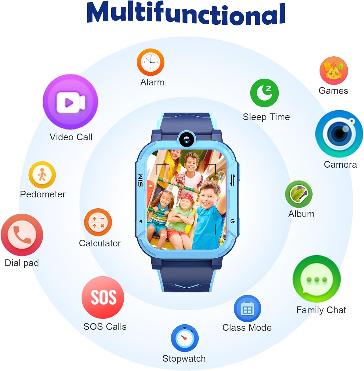 Kids 4G GPS Smart Watch SOS Video Call Tracker