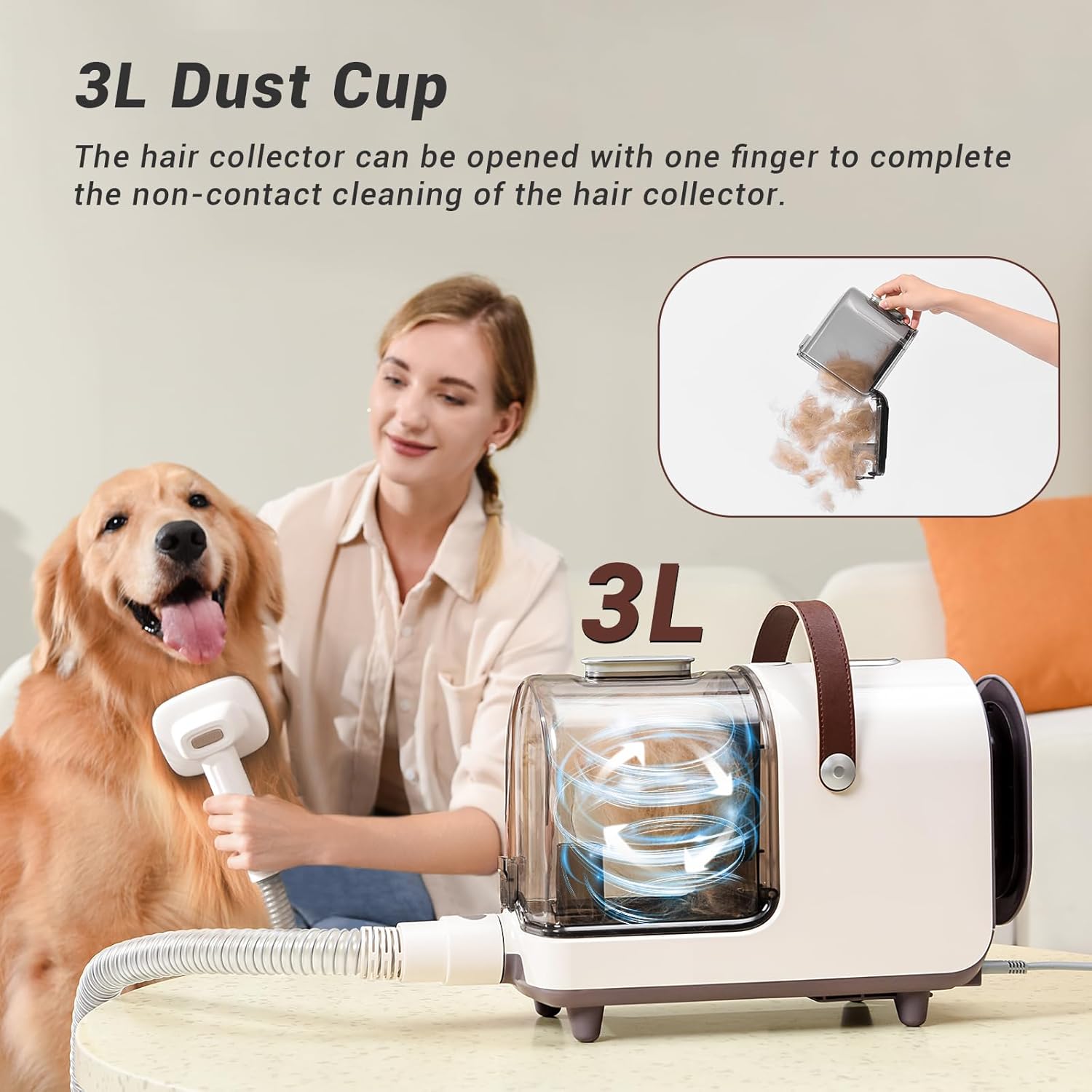 Pet Grooming Vacuum 13000Pa 16 in 1 Hair Removal Kit 3L Quiet