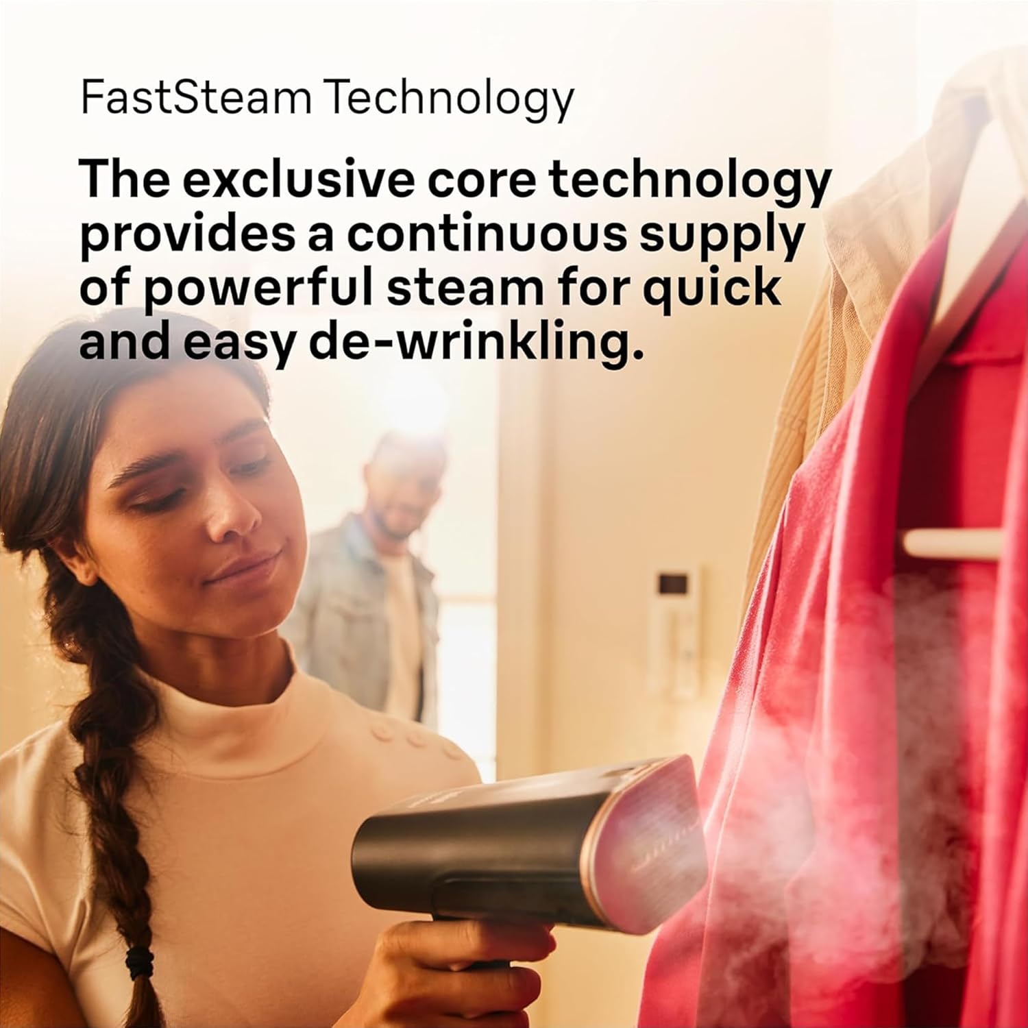 1600W Garment Steamer 35g/min Fast Heat 250ml Vertical Iron