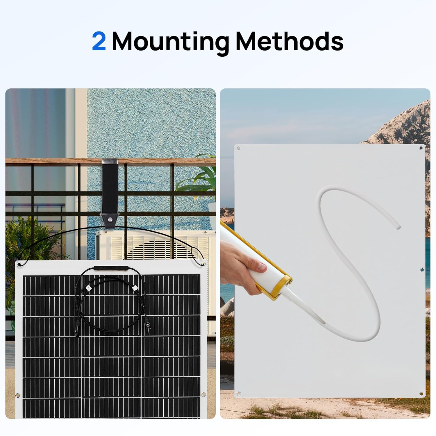 260W Flexible Solar Panel 12V Waterproof RV Boat Roof