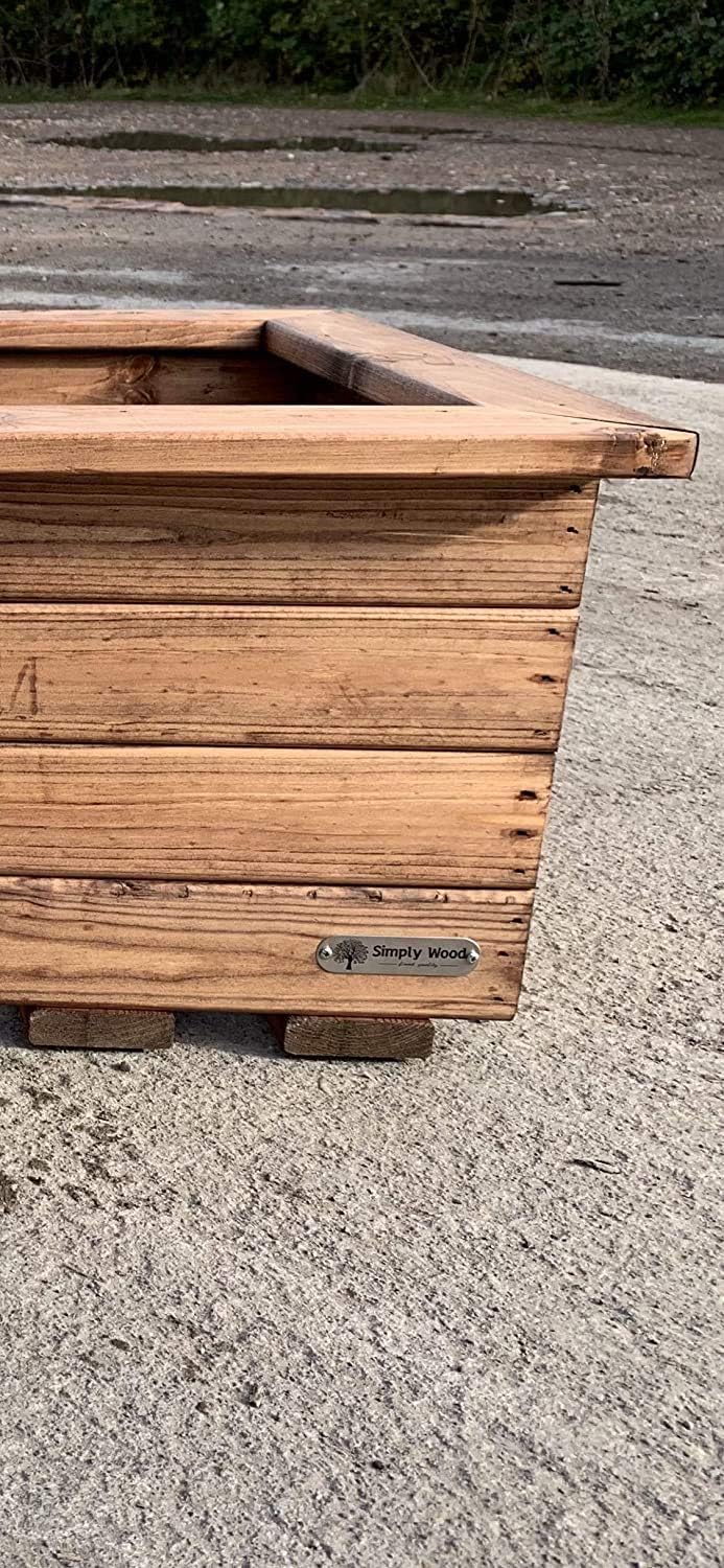Extra Large Wooden Trough Planter Heavy Duty Garden Box 108cm