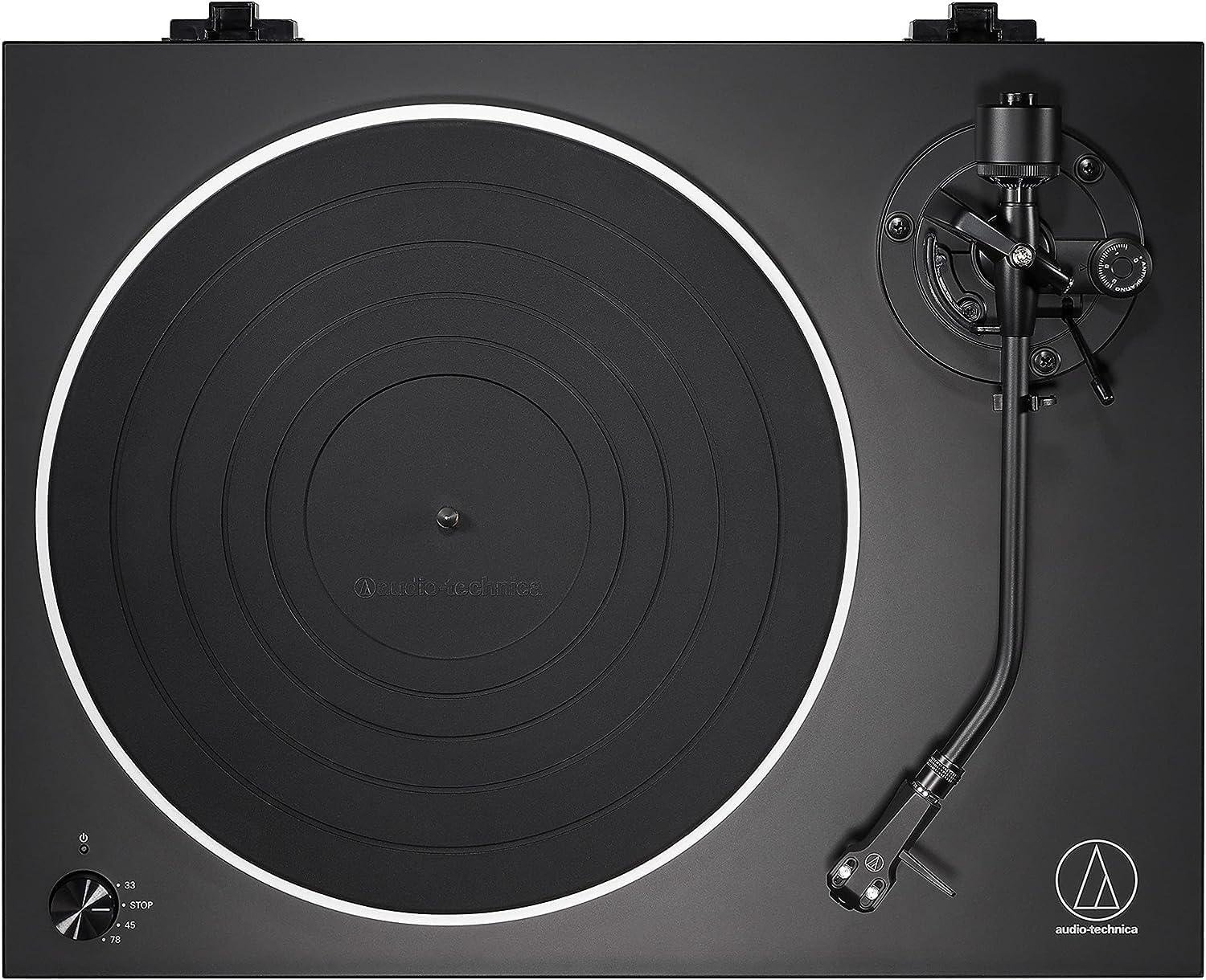 Manual Direct Drive Vinyl Turntable with USB, 3-Speed, Adjustable Counterweight