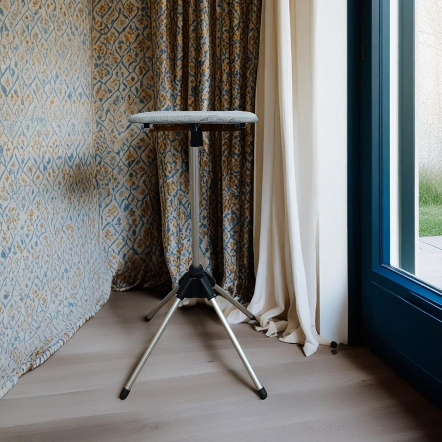 Clothes Steamer Stand Foldable Rack with Ironing Board Stable Base