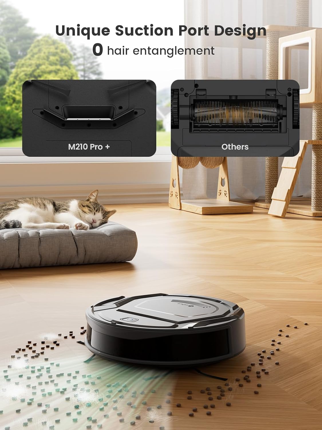 Robot Vacuum 4000Pa Slim 200Min WiFi App Alexa Pet Hair