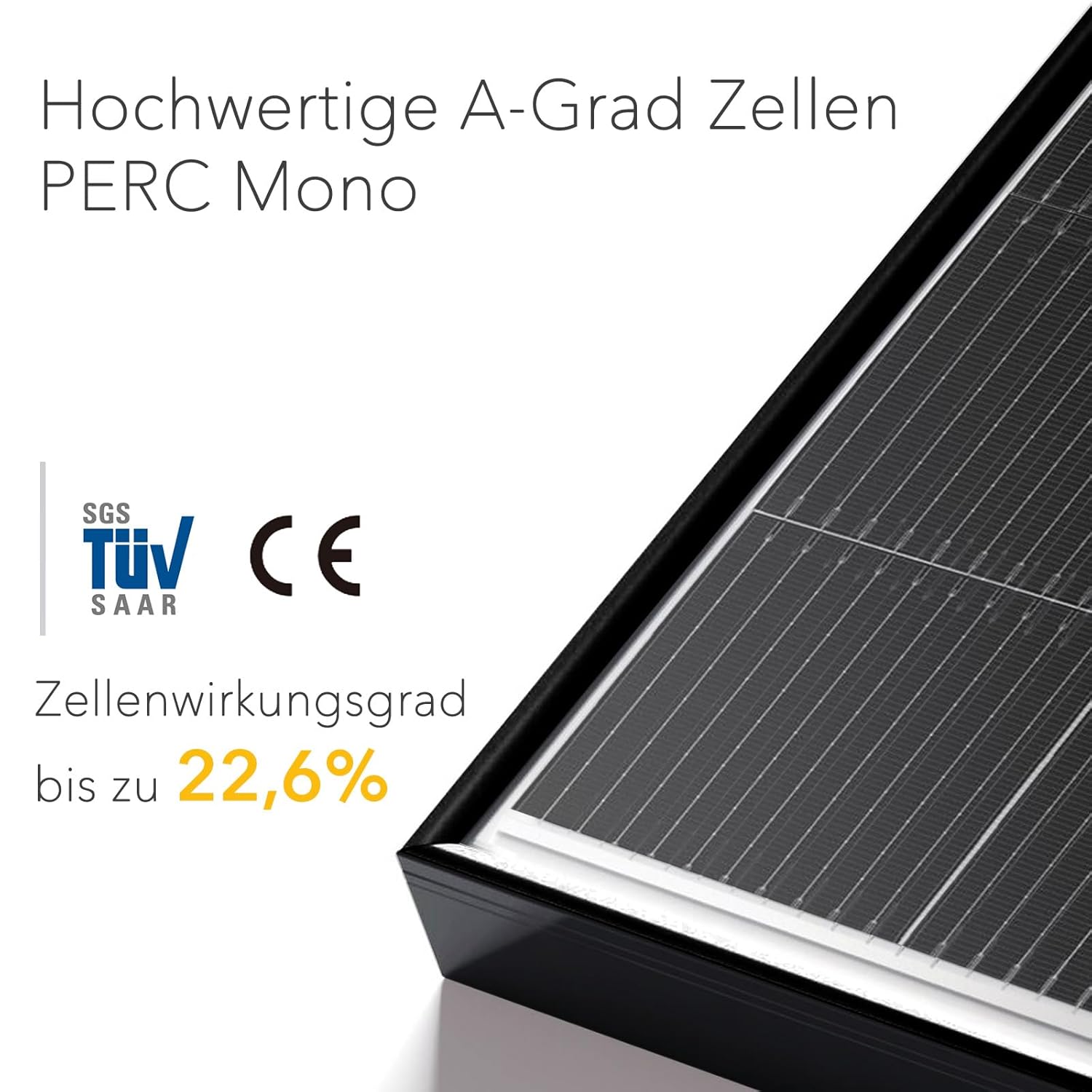 200W Monocrystalline Solar Panel PERC Cell Black Frame