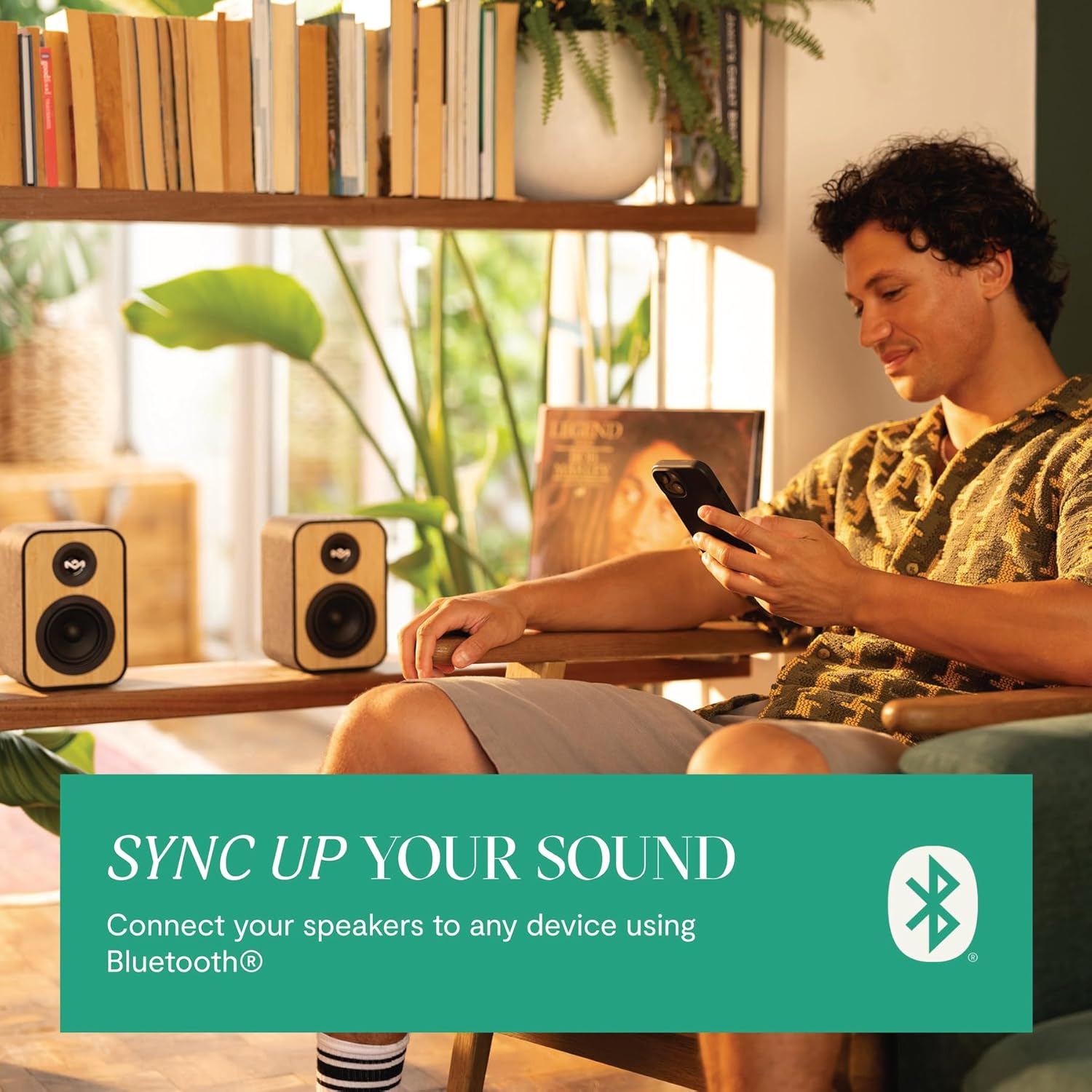 Bookshelf Bluetooth Speakers HiFi Stereo AUX RCA Turntable