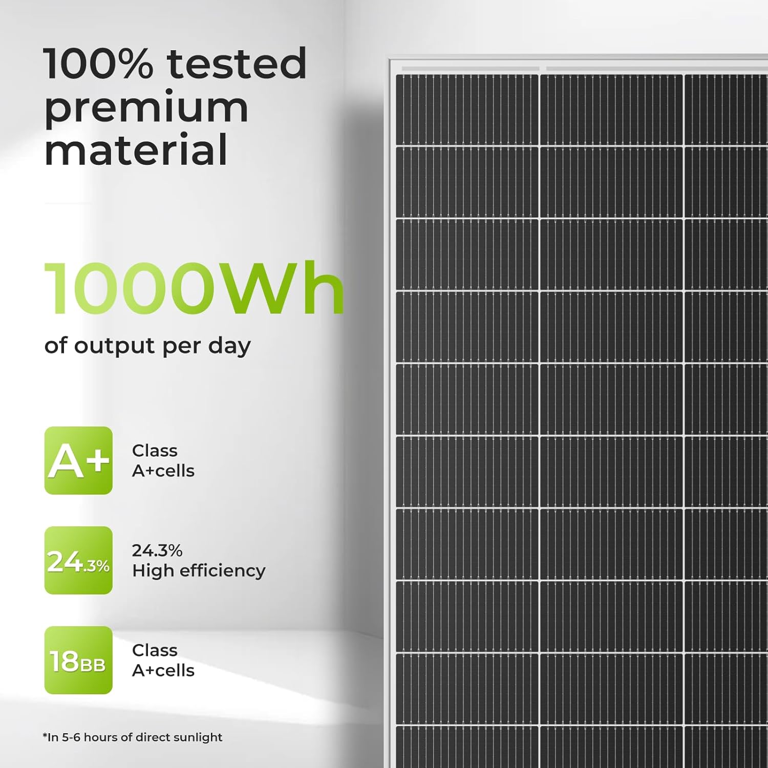 200W Solar Panel Mono IP68 MC4 Off Grid White