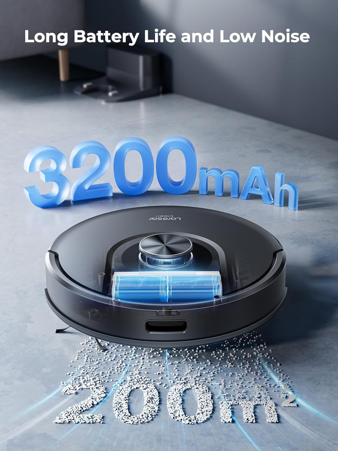 Robot Vacuum Mop 7000Pa LiDAR Mapping App Voice Control 180Min