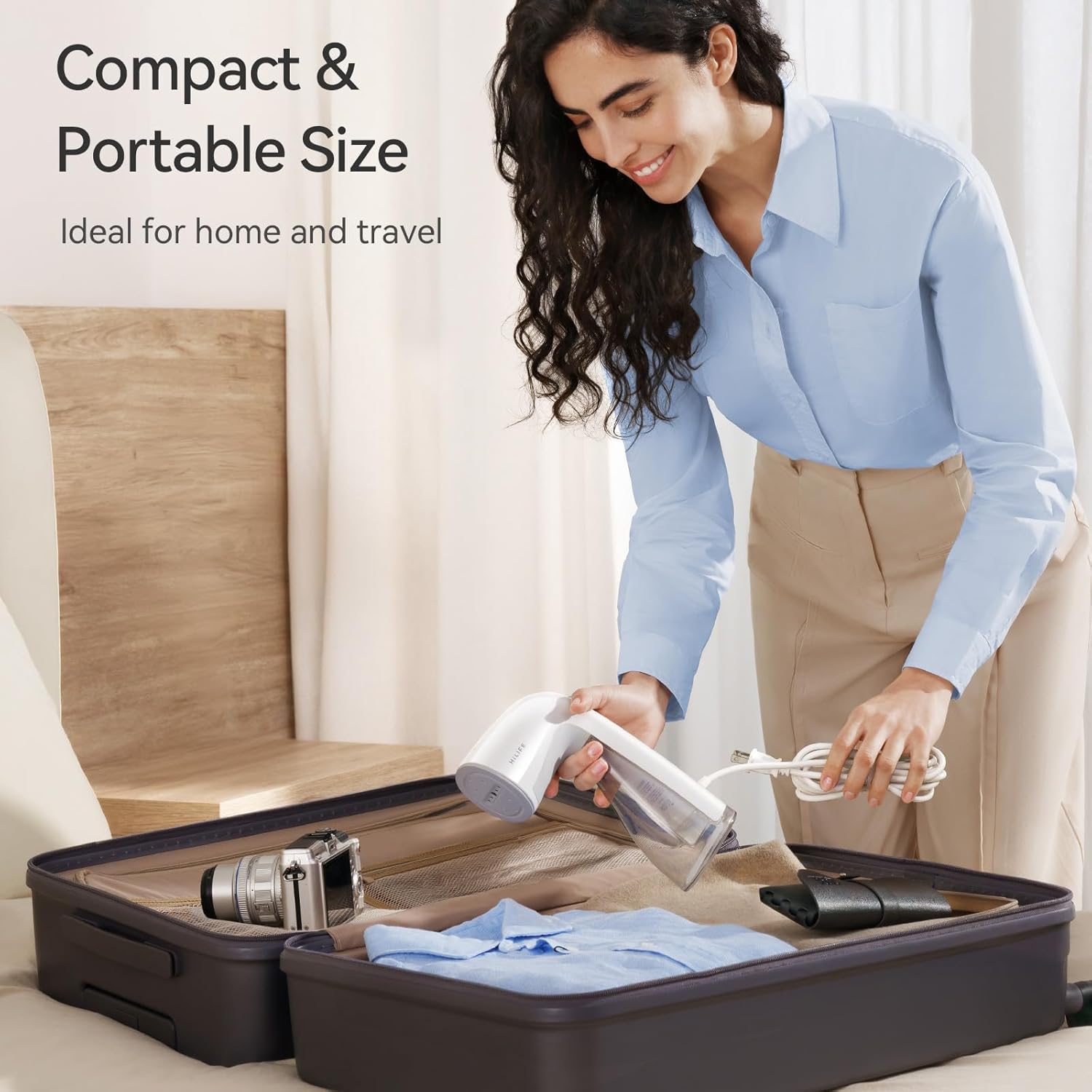 Portable Clothes Steamer 300ml Tank 1100W Wrinkle Remover Travel