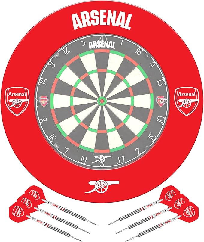 Dartboard Surround Rubber Wall Protector Black Red 70cm