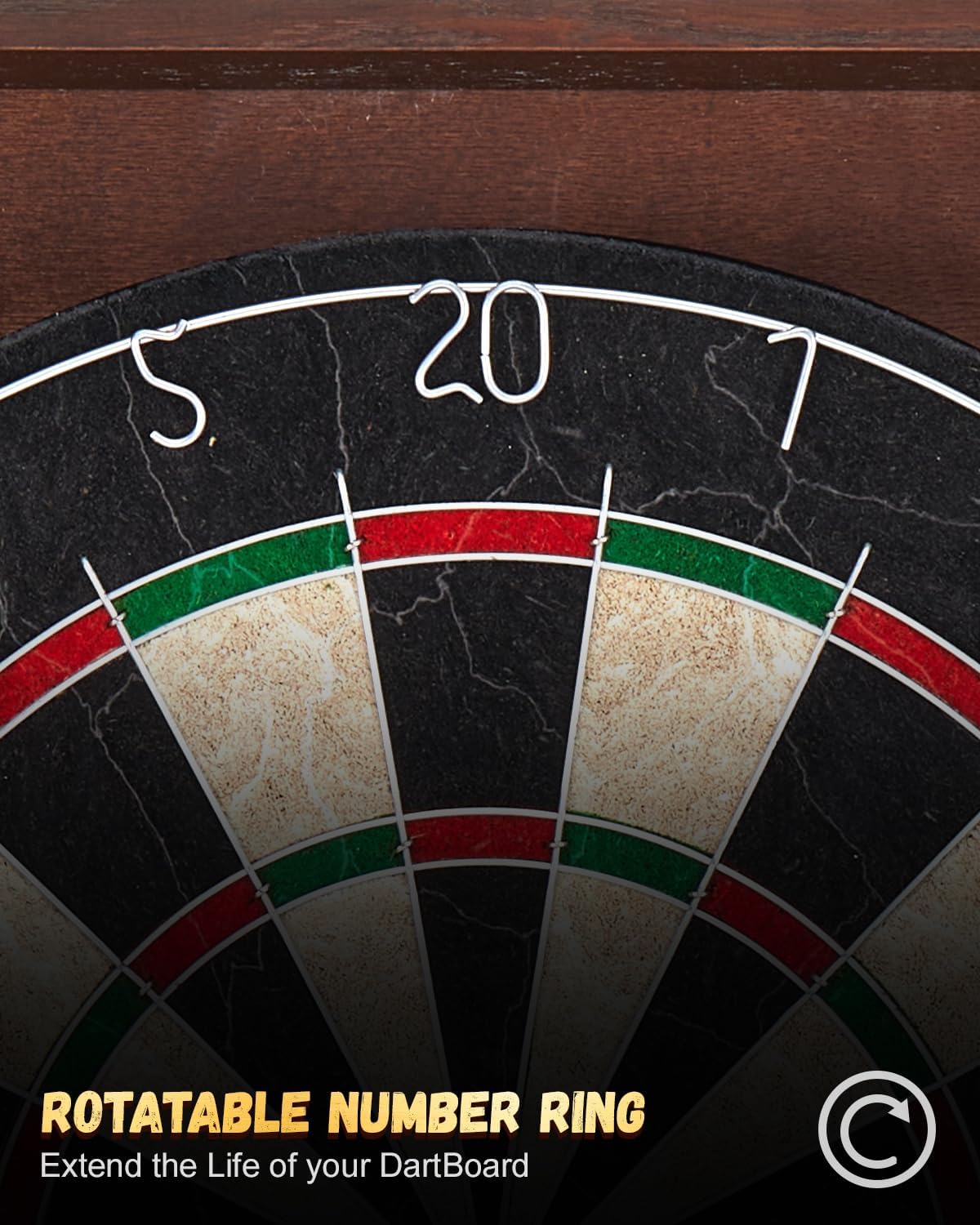 18in Dartboard Cabinet Set Sisal Board Wood Case 12 Darts Score