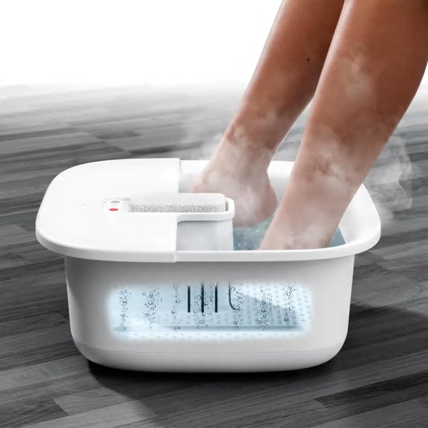 Heated Foot Spa Massager Bubble Soak Bath Pumice Stone Home Foot Spa