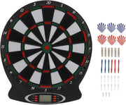 Electronic Dartboard 15in LCD Score Soft Tip Dart Set Family Game