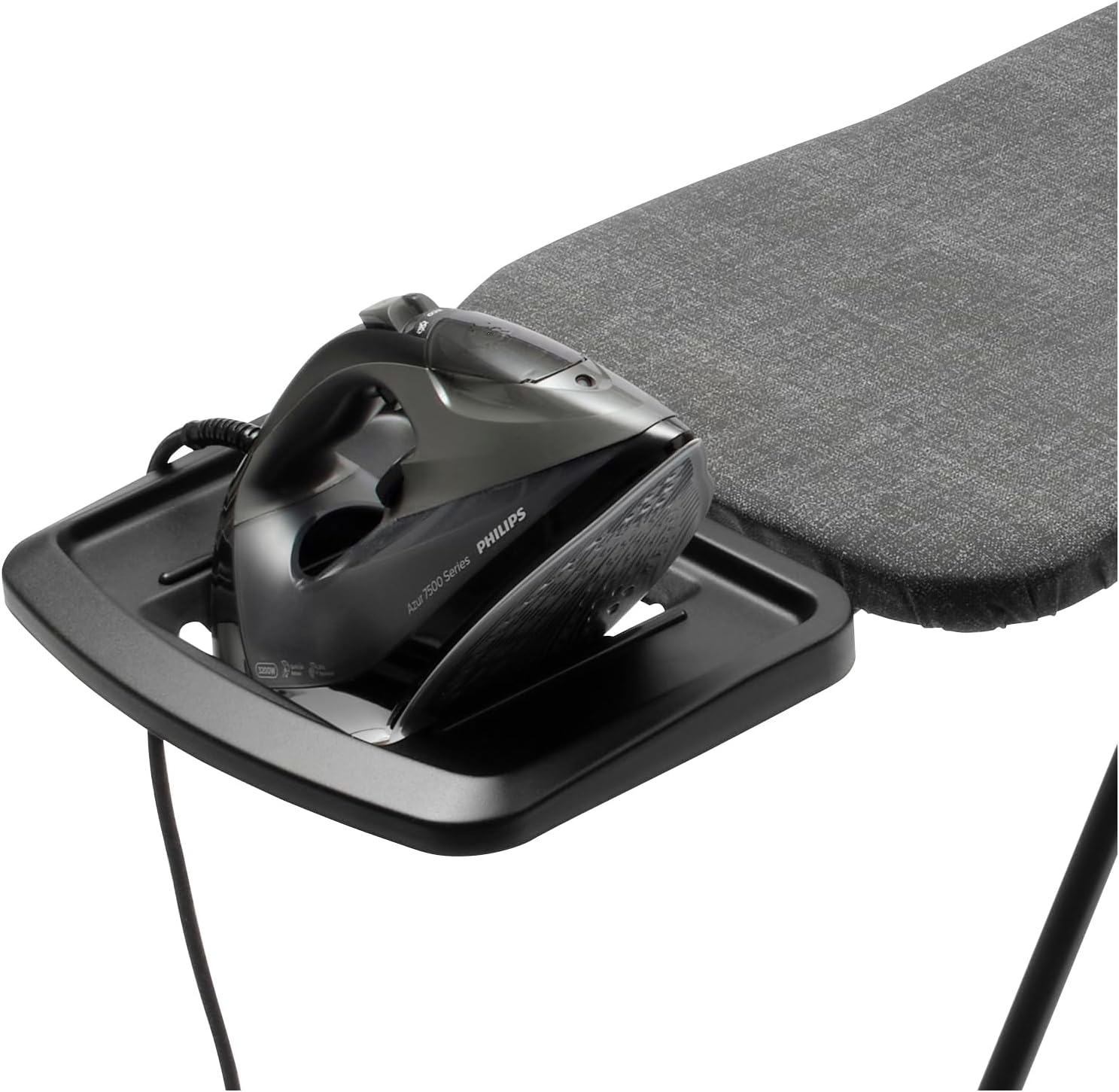 Large Ironing Board 124x38cm Adjustable Height Stable Frame Iron Rest