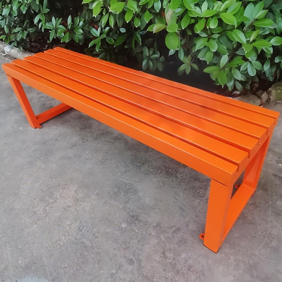 Metal Garden Bench Backless 2 Seater Outdoor Patio Seat 100cm