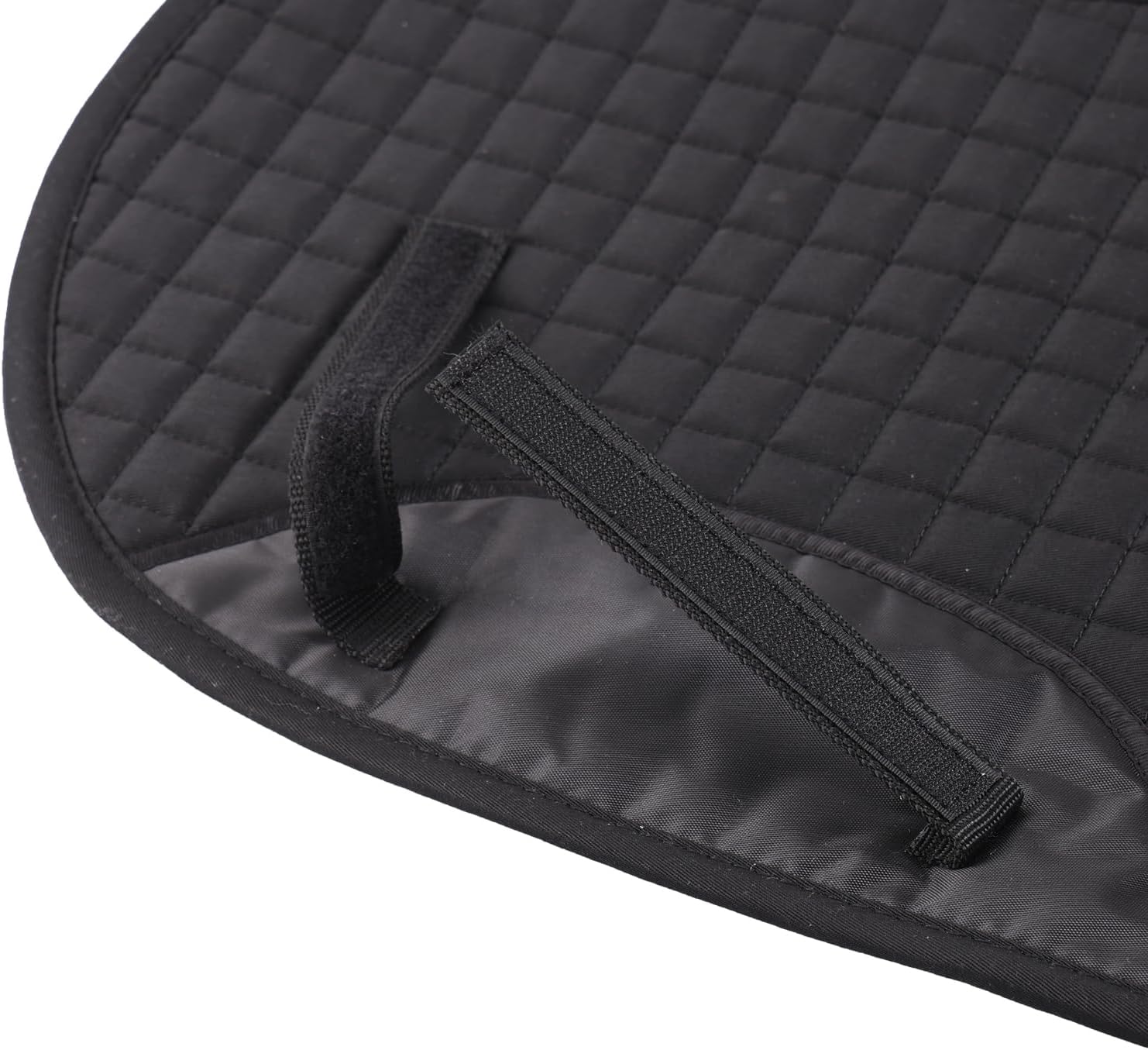 Faux Fur Jump Saddle Pad Full Black Natural