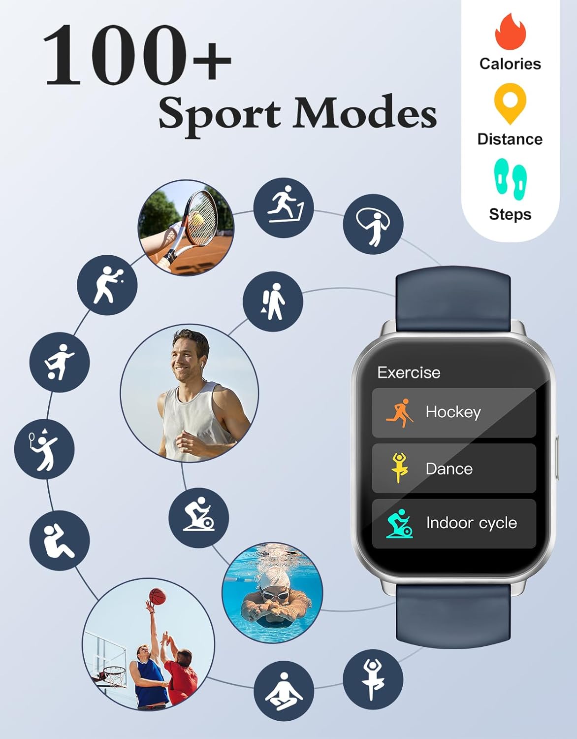 HD Fitness Smart Watch Bluetooth Call Tracker