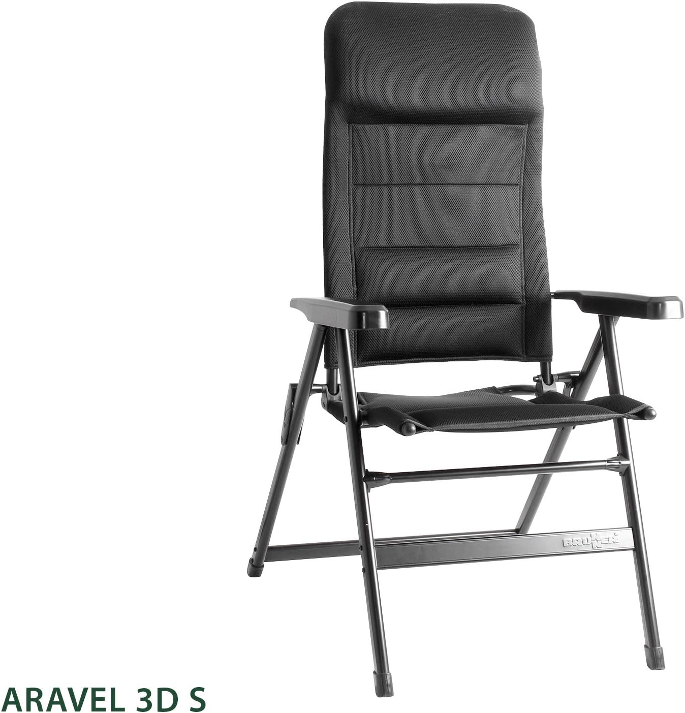 Reclining Folding Camping Chair 7 Position Aluminum Frame Padded Seat