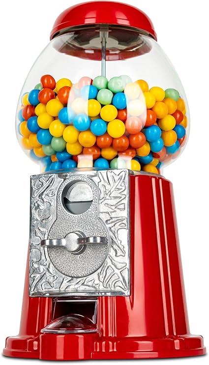 11in Metal Gumball Machine Coin Operated Retro Sweet Dispenser