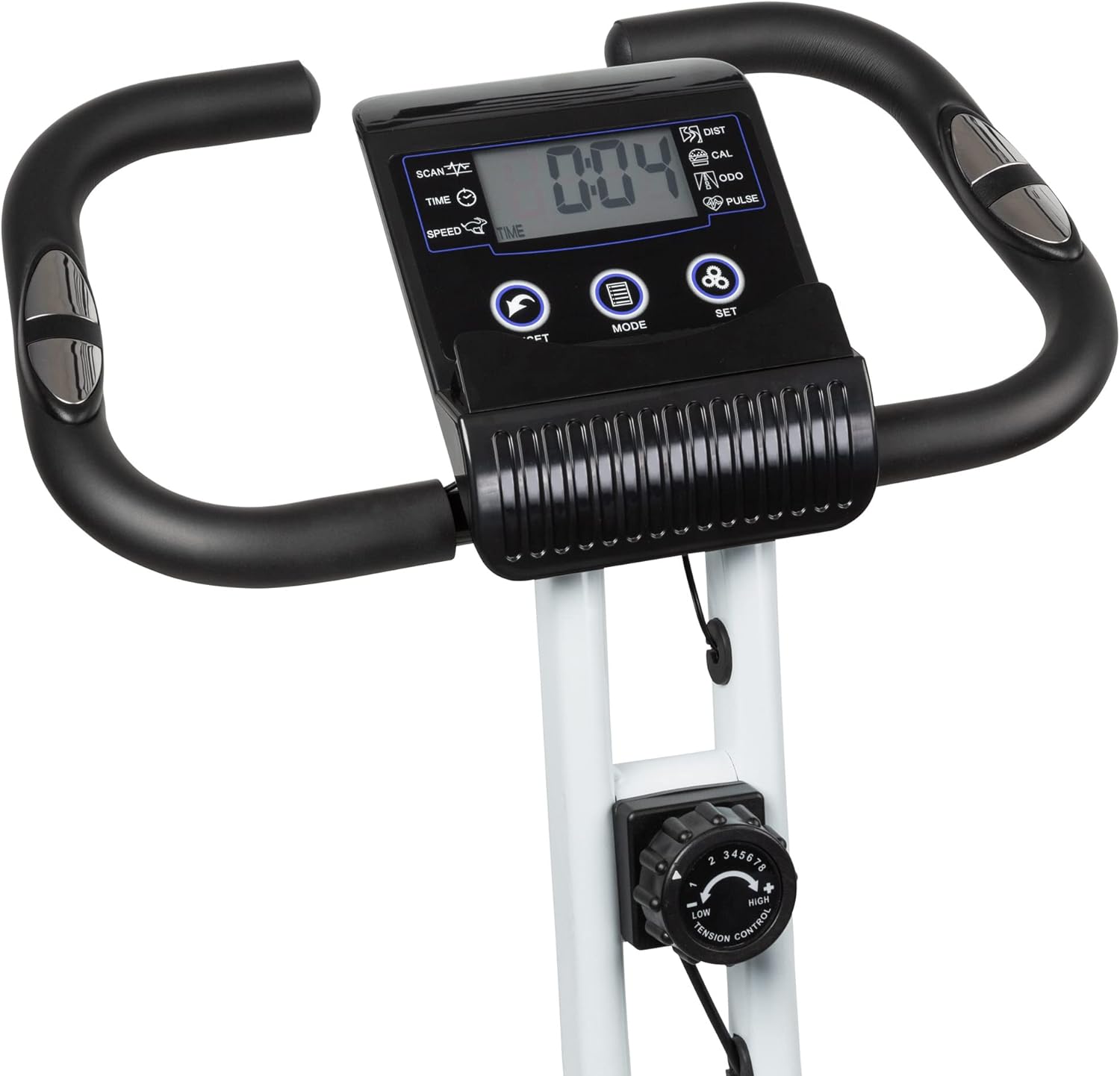 Foldable Exercise Bike Indoor Cycling Cardio Trainer w/ LCD Monitor