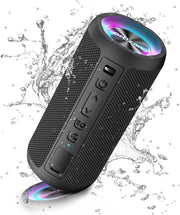 Portable Bluetooth Speaker 24W Loud Bass LED Lights IPX7 Waterproof 30H