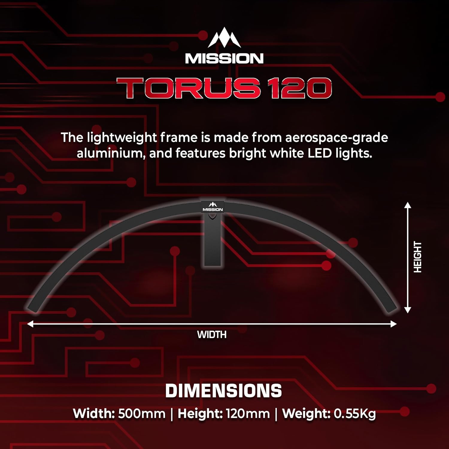 Dart Board LED Light 120 Degree Portable USB C Clip On Lighting