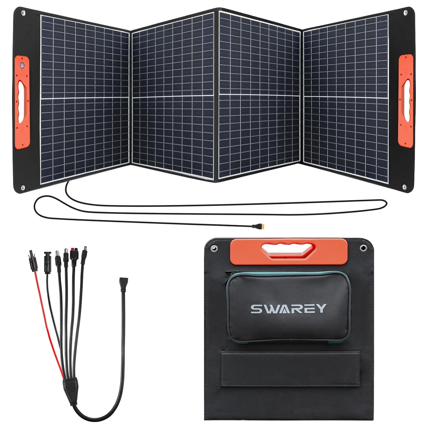100W Foldable Solar Panel USB C 60W Portable Charger Camping