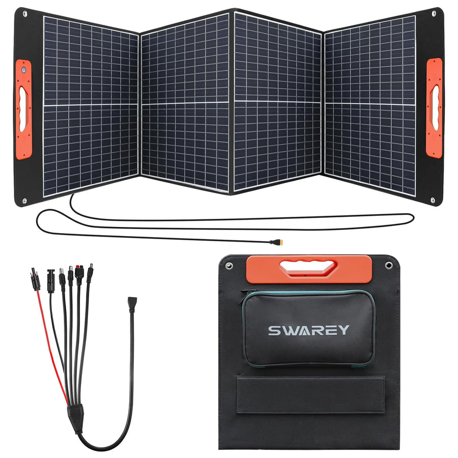 100W Foldable Solar Panel USB C 60W Portable Charger Camping