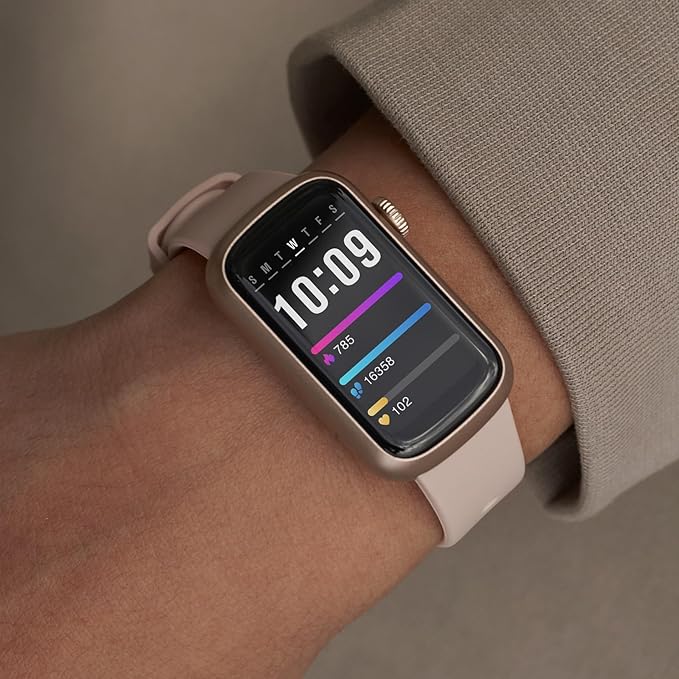 Rose Gold Pink Smart Watch AI Voice Calling