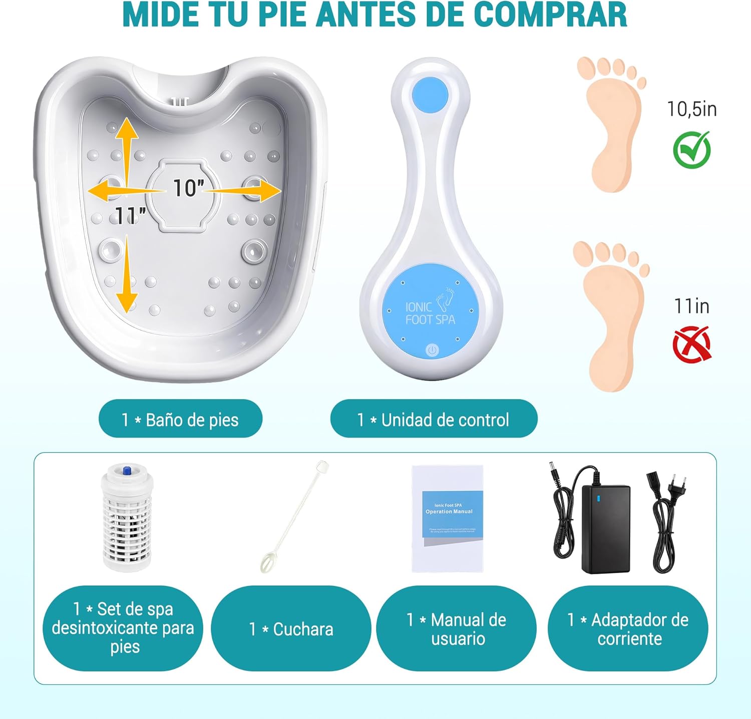 Ionic Detox Foot Bath Machine Electrolysis Spa One Button
