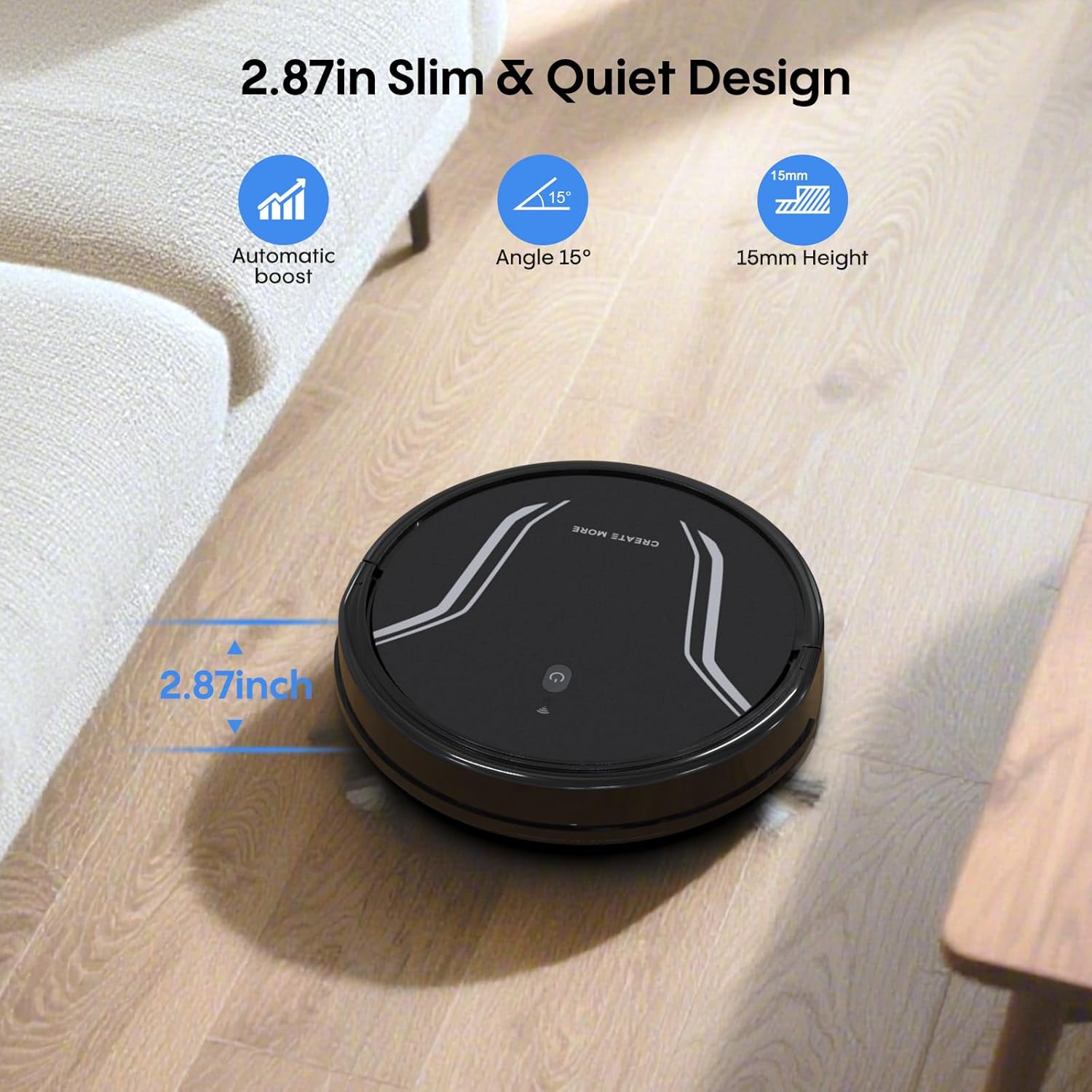 Robot Vacuum Mop 5000Pa 3-in-1 WiFi Alexa App Control Auto Recharge