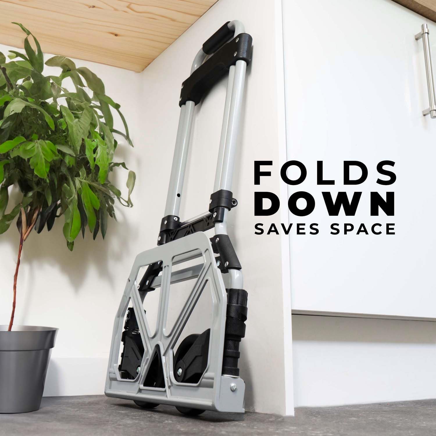 Portable Aluminium Sack Barrow Cart 80KG Foldable Hand Trolley
