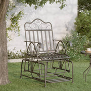 Steel Garden Glider Bench Rocking Patio Chair Outdoor Seat