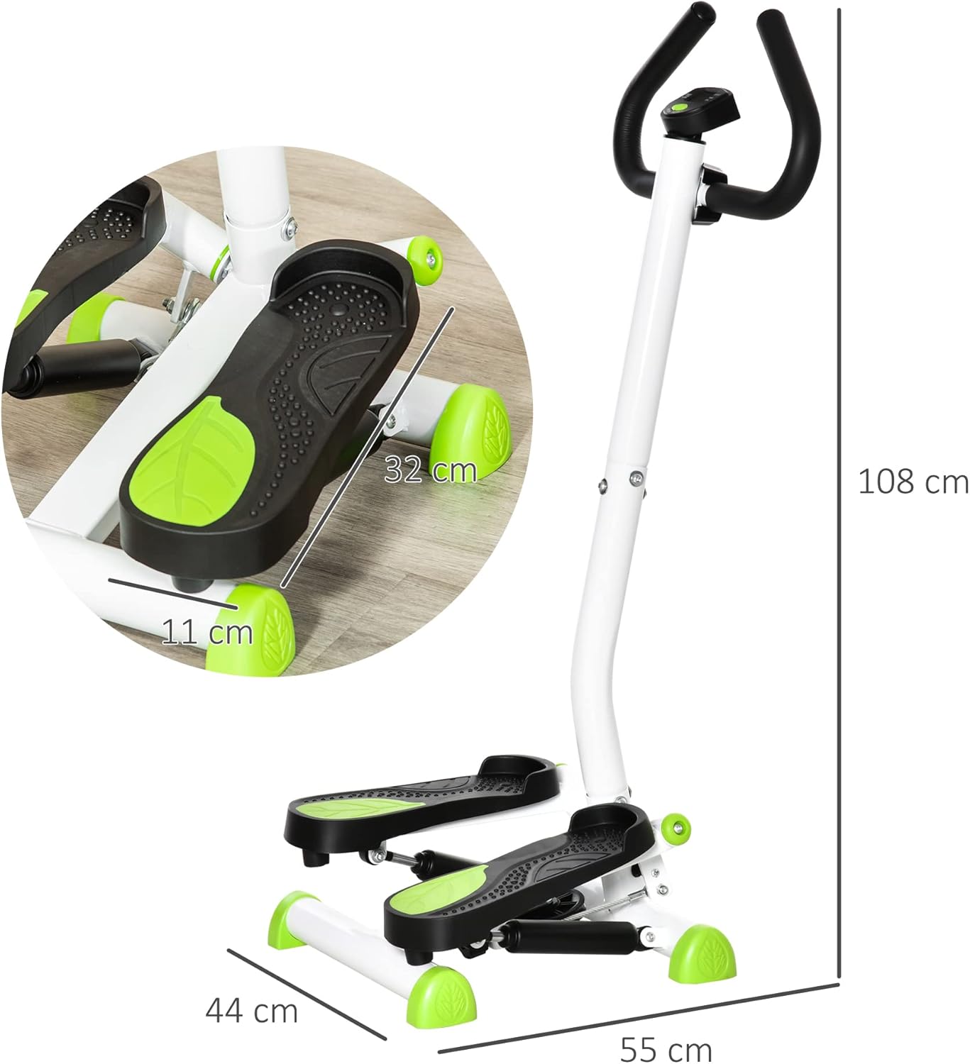 Twister Stepper Exercise Machine Cardio Trainer LCD Monitor