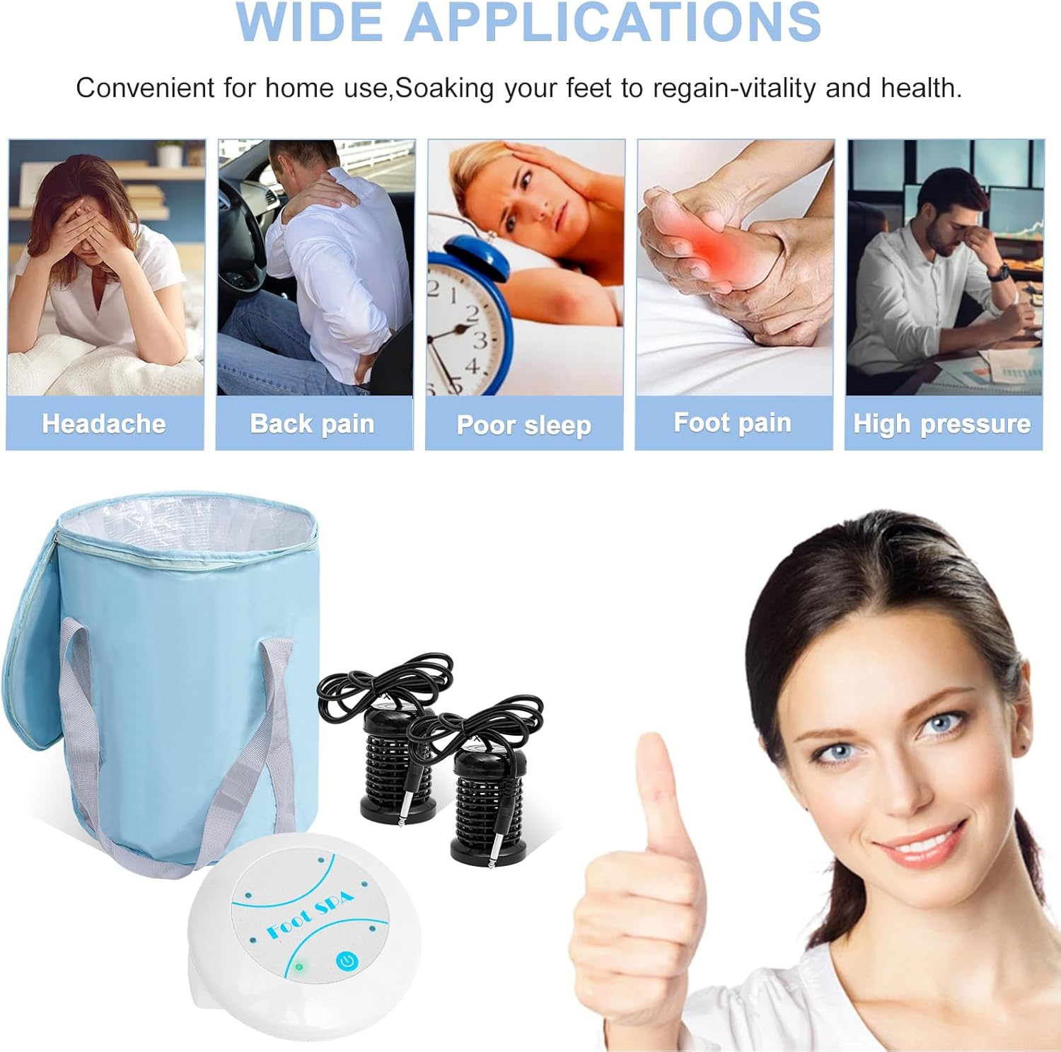 Ionic Foot Detox Spa Machine Portable Basin 2 Arrays Foot Bath