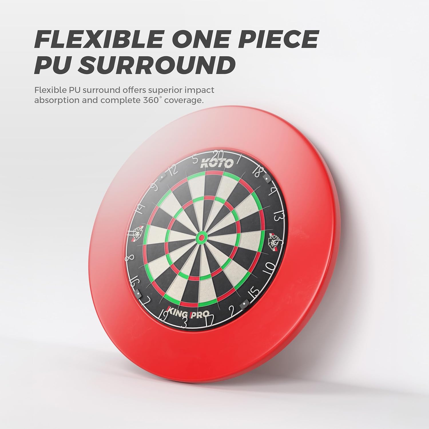 Dartboard Surround Red PU Wall Protector Ring Thick Edge Durable