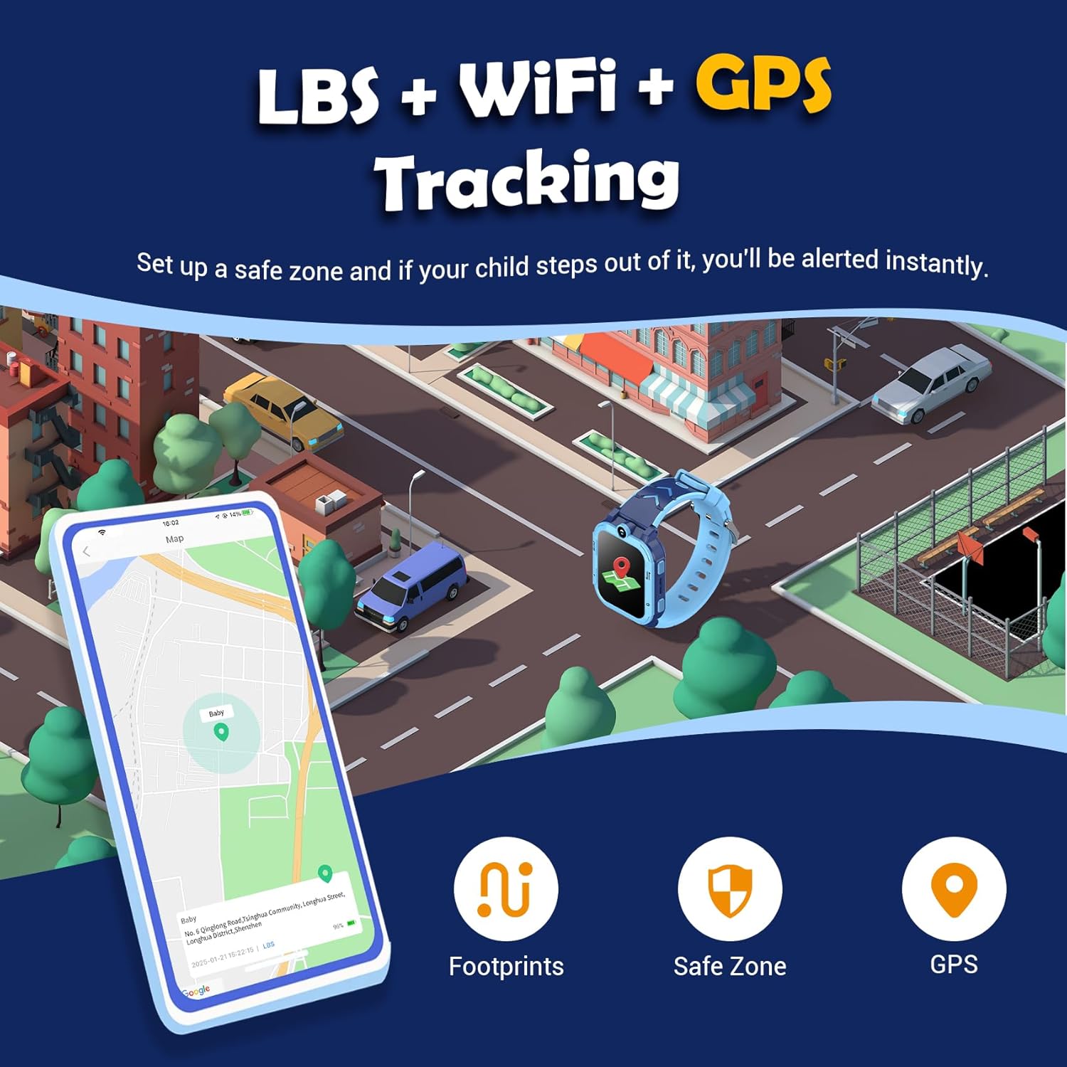 Kids 4G GPS Smart Watch SOS Video Call Tracker