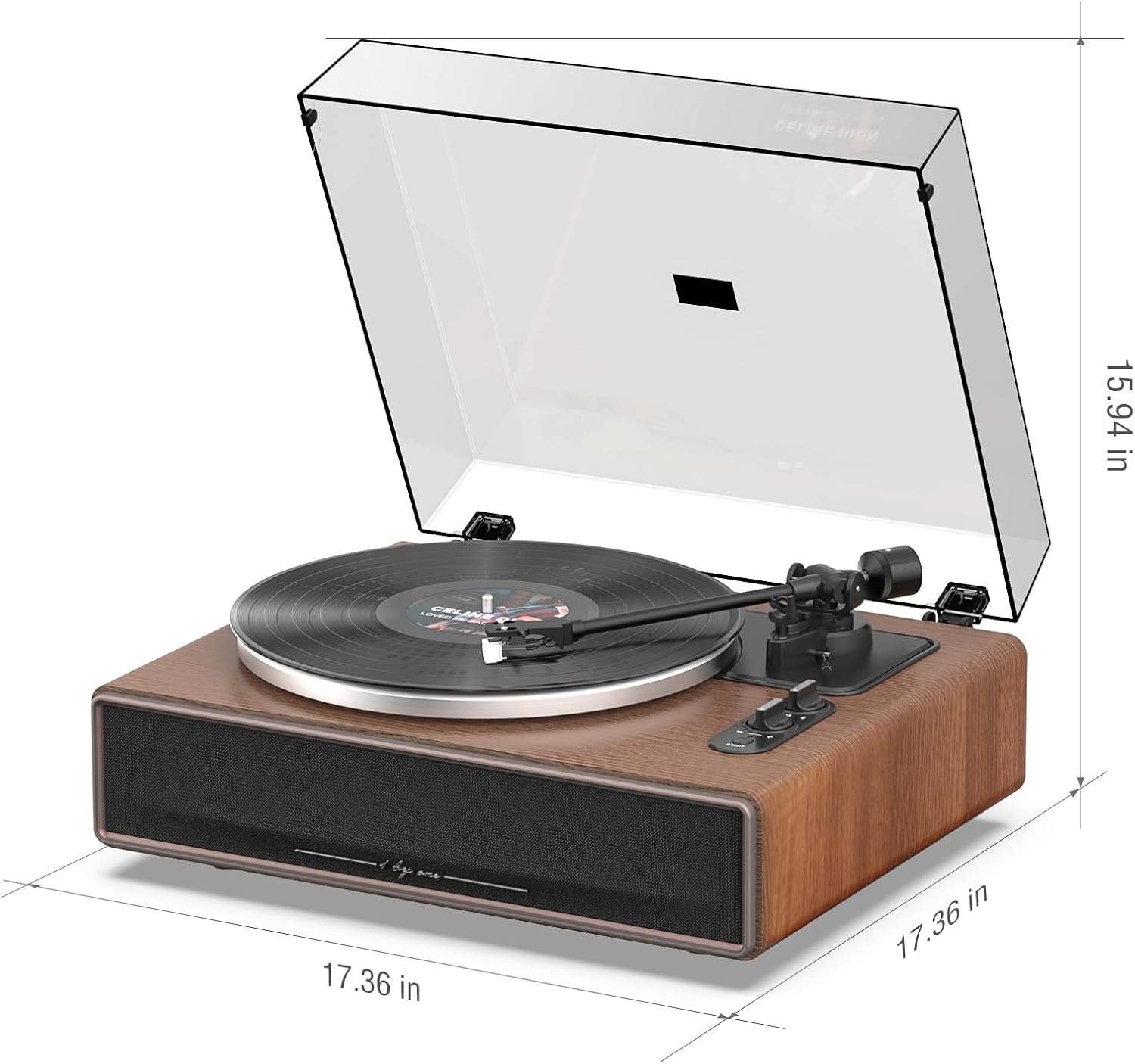 Bluetooth Vinyl Record Player Turntable with Built-In Speakers 33/45RPM