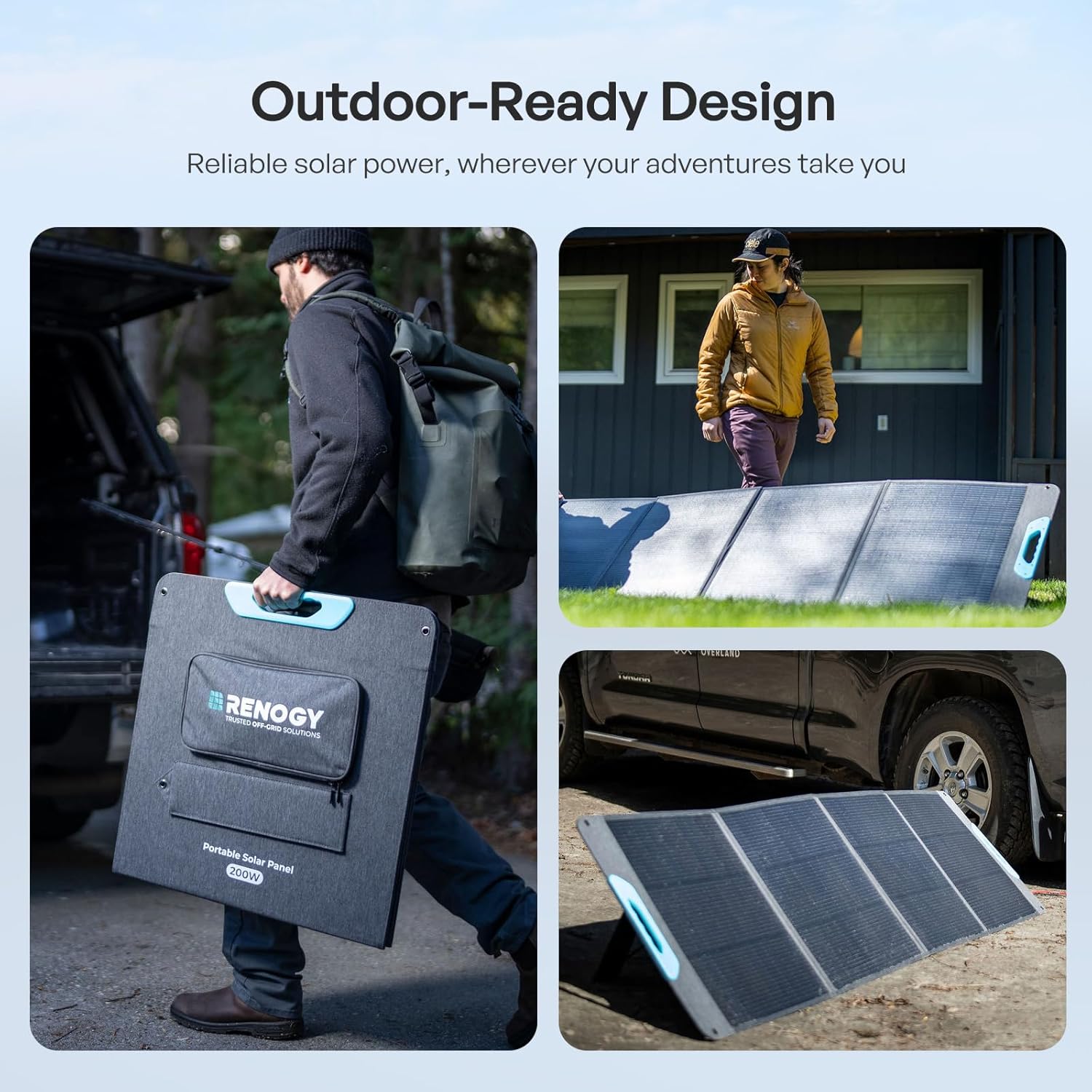 200W Portable Solar Panel Foldable 25 Efficiency USB C RV