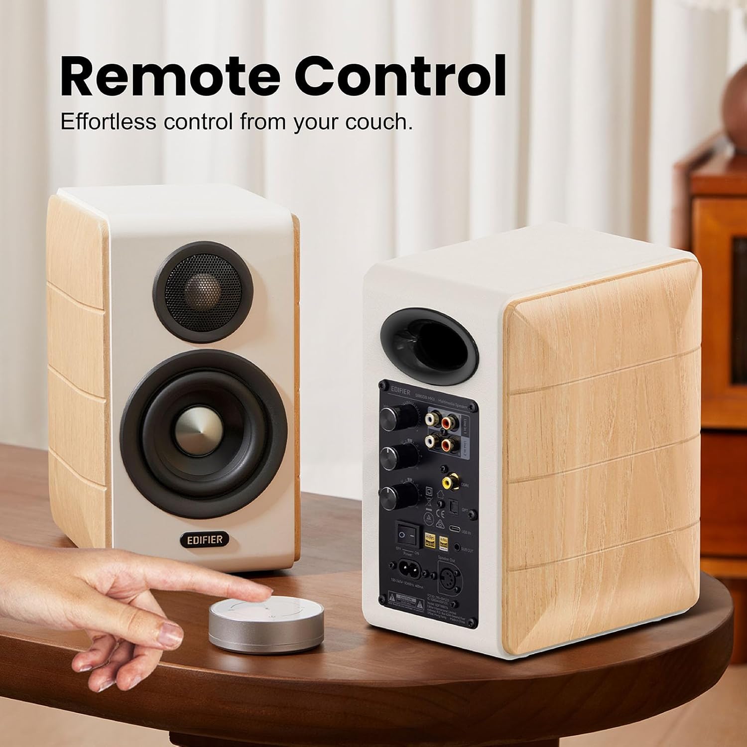 Hi Res Bookshelf Speakers 88W Bluetooth 5.3 Studio Monitor USB C