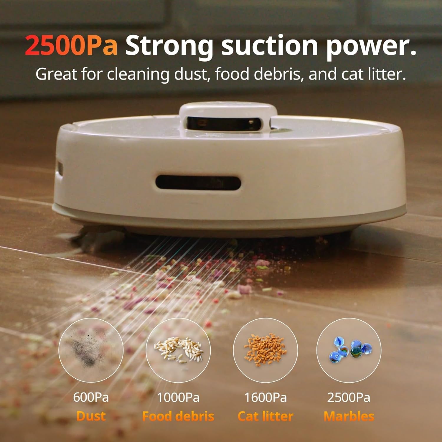 Mini Robot Vacuum Self Empty LiDAR Mapping Quiet Smart Clean