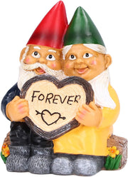 Funny Garden Gnome Couple Statue Resin Romantic Love Decor Gift