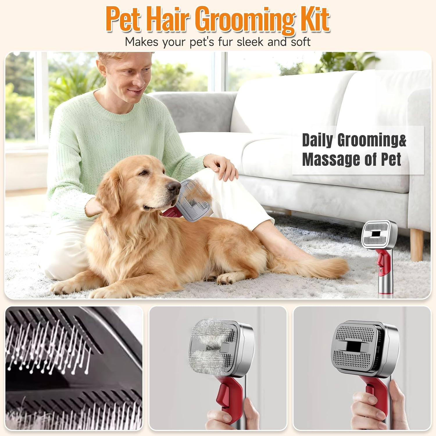 Pet Grooming Vacuum Attachment Kit for V7 V8 V10 V11 V15 6 Pack