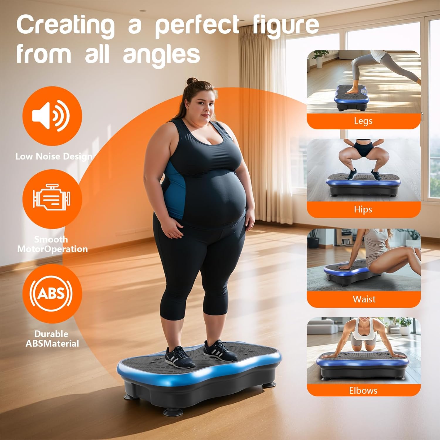Vibration Plate Exercise Machine Full Body Fitness Platform 120 Speeds