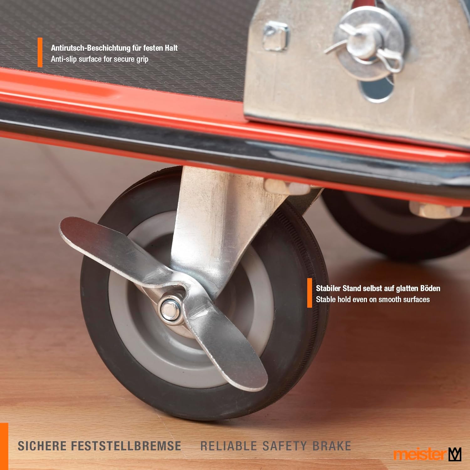 Foldable Platform Truck 150KG Trolley With Brake Wheels