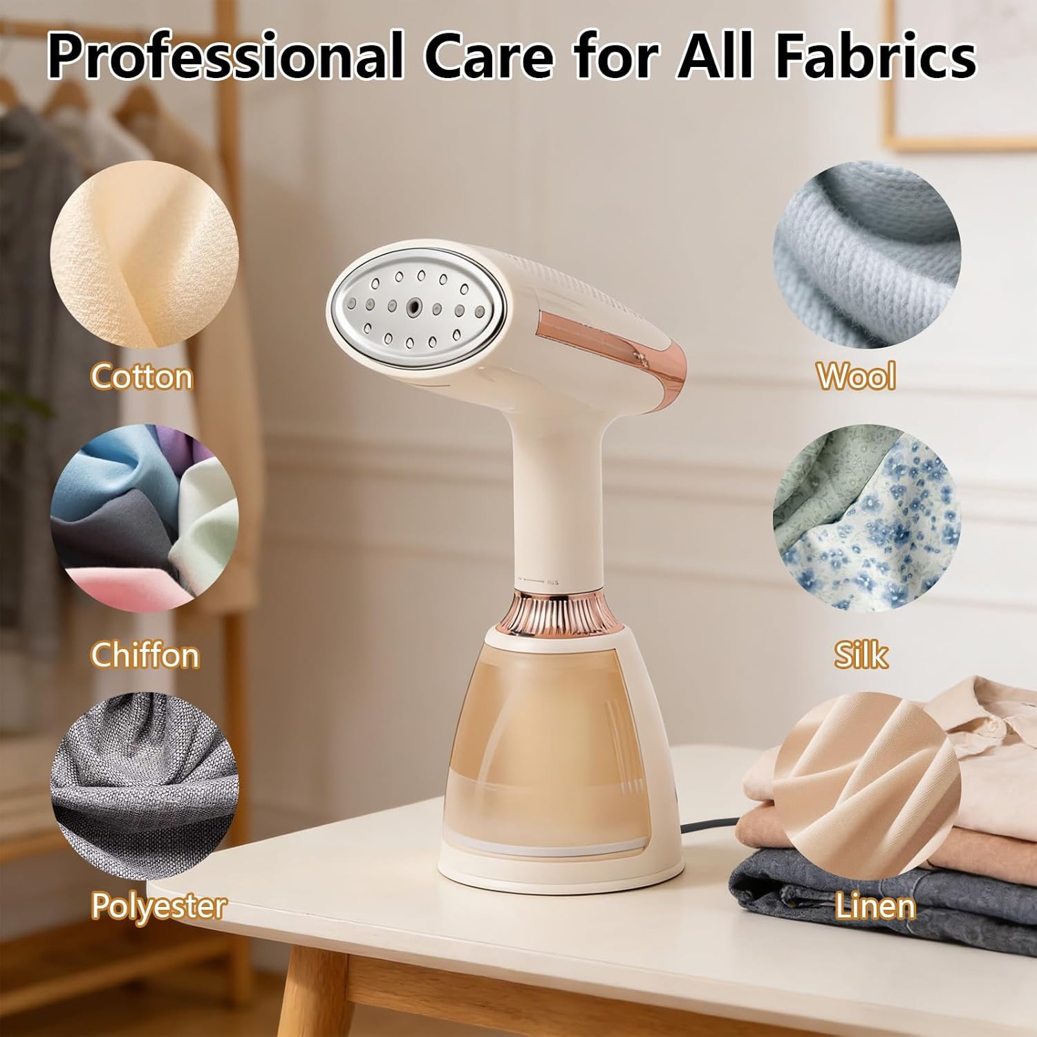 Handheld Garment Steamer 280ml Fast Heat 15s Travel Iron