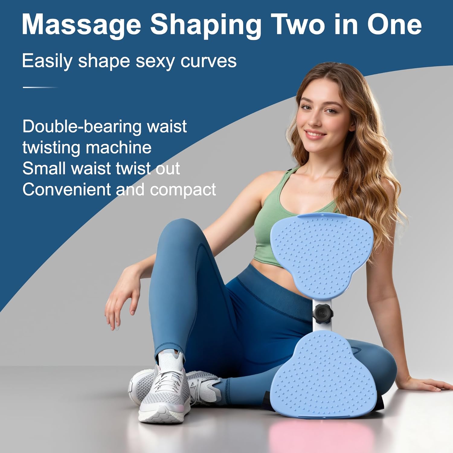 Waist Twisting Board Fitness Machine w/ Resistance Bands Core Trainer